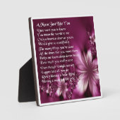 Mum Poem Plaque - Fleurs Design (Recto)