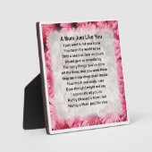 Mum Poem Plaque - Roze Floral Design Fotoplaat (Voorkant)