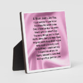Mum Poem Plaque - Roze zijderijontwerp Fotoplaat (Voorkant)