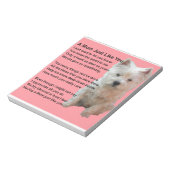Mum Poem - Westie-ontwerp Notitieblok (Gedraaid)