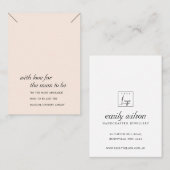 MUM ROSE BLANCHE À RECEVOIR CARTE D'AFFICHAGE EN L (Devant / Derrière)