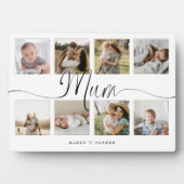 Mum Script Fotocollage Moederdag Keepsake Fotoplaat (voorkant)
