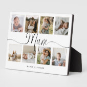 Mum Script Fotocollage Moederdag Keepsake Fotoplaat (Zijkant)
