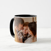 Mum Script Heart Dankbaar voor elk moment Foto Mok (Voorkant links)