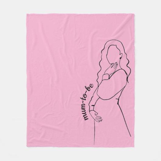 Mum-to-be Fleece Deken (Voorkant)