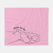 Mum-to-be Fleece Deken (Voorkant (Horizontaal))