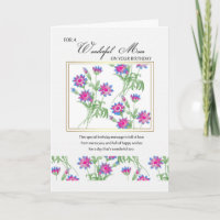 Mum verjaardagskaart - Bloemen verjaardagskaart vo