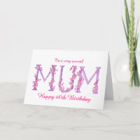 Mum waterverf Orchidee aangepaste 60ste verjaardag