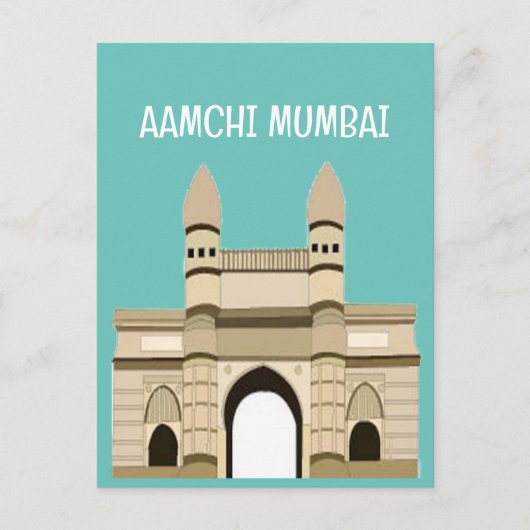 Mumbai Gateway of India Reizen Briefkaart (Voorkant)