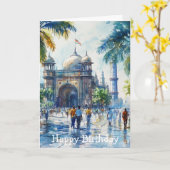 Mumbai in India Kaart (Gele Bloem)