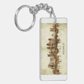 Mumbai India Cityscape Sleutelhanger (Voorkant Links)