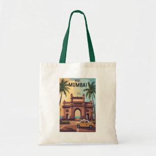 Mumbai India Gateway of India Illustratie Reizen Tote Bag