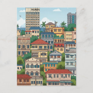 Mumbai India Reizen Briefkaart