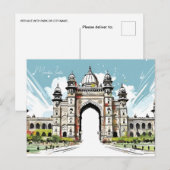  Mumbai, India Reizen waterverf Toerisme Briefkaart (Voorkant / Achterkant)