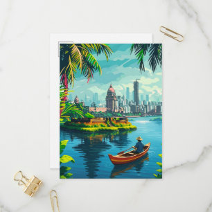 Mumbai India wandkunst - India, Mumbai poster, Mum Uitnodiging Briefkaart