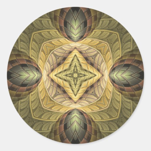 Mumbai Oproep Abstract geometrisch patroon Ronde Sticker (Voorkant)