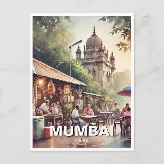 Mumbai Travel Souvenir Briefkaart (Voorkant)