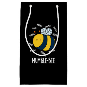 Mumble bee Funny Insect Pun Dark BG Klein Cadeauzakje