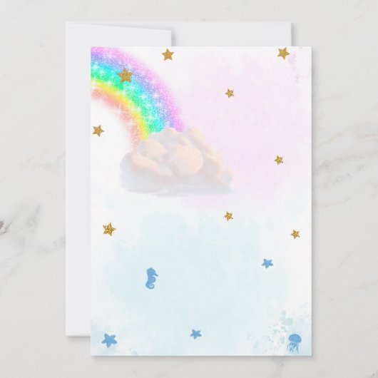 Mumicorn verjaardagsuitnodiging Magical unicorn gi Kaart (Achterkant)