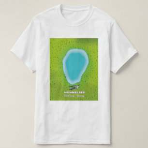 Mummelsee Black Forest Germany kaart. T-shirt