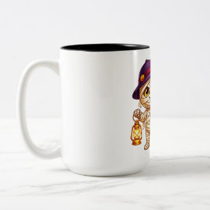 Mummi Lantaarn Halloween Schat Tweekleurige Koffiemok