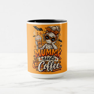 "Mummie heeft koffie nodig." Mok