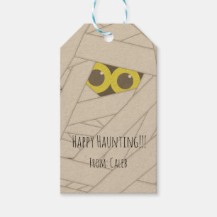 Mummie Kraftpapier uitziende Halloween kostuumfees Cadeaulabel