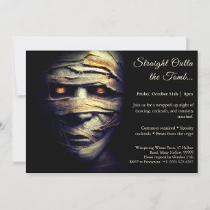 Mummie Waanzin Uitnodiging Halloween Kostuumfees