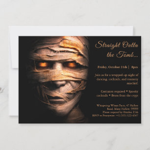 Mummie Waanzin Uitnodiging Halloween Kostuumfees