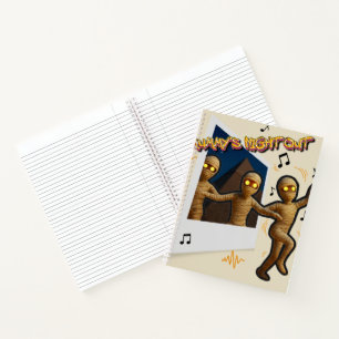 Mummie's Nachtelijke Uitstapje Dansen Cartoon Pret Notitieboek