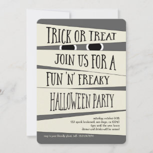 Mummified Halloween Party Invitation Kaart
