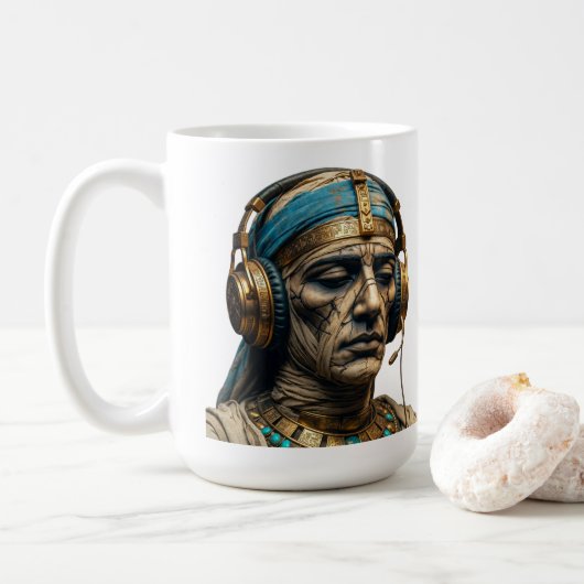 Mummy Awakens – Ancient Egyptian Coffee Mug (Avec donut)