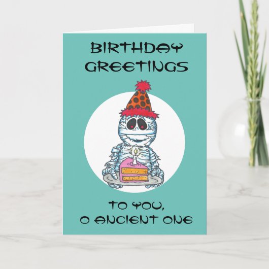 Mummy B-Day Card BIRTHDAY GREETINGS OF ANCIENT ONE Kaart (Voorkant)