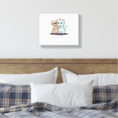 Mummy Boo-Boo Nurse Cat to the Rescue! Klassieke T Canvas Afdruk (Insitu (Slaapkamer))