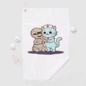 Mummy Boo-Boo Nurse Cat to the Rescue! Klassieke T Golfhanddoek (Insitu)