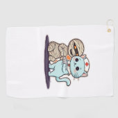 Mummy Boo-Boo Nurse Cat to the Rescue! Klassieke T Golfhanddoek (Horizontaal)
