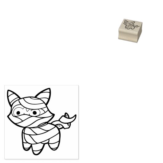 Mummy Cat Rubber Stamp Rubberstempel (Gestempeld)
