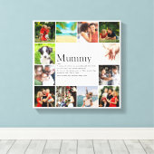 Mummy Definition Quote Photo Collage Canvas Afdruk (Insitu (Houten vloer))