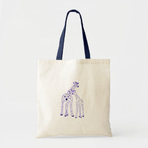 mummy en baby giraffe tote bag