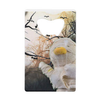 Mummy en vleermuizen Halloween Kredietkaart Flessenopener