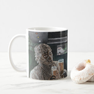 Mummy et Werewolf buvant de la bière café Mug