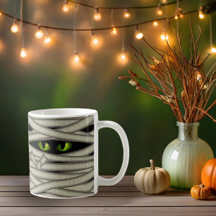 Mummy Eyes Halloween Green ID685 Koffiemok
