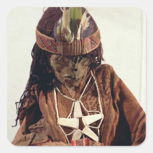 Mummy, geadormeerd met beenjuwelen, c.200 BC Vierkante Sticker