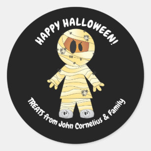 Mummy Halloween Cute Kawaii Ronde Sticker