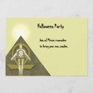 Mummy - Halloween Party Invitation Kaart