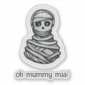 Mummy Halloween Sticker (Voorkant)