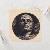 Mummy Illustratie Kaart (Voorkant / Achterkant in situ)
