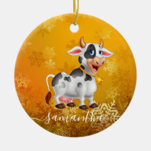 Mummy Koe Geel keramisch Ornament
