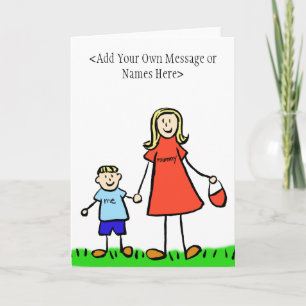 Mummy & me Blond - Wenskaarten aanpassen Kaart