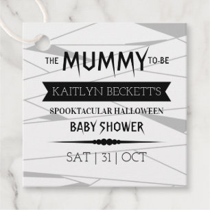 Mummy om te worden Halloween Baby shower Bedankjes Labels